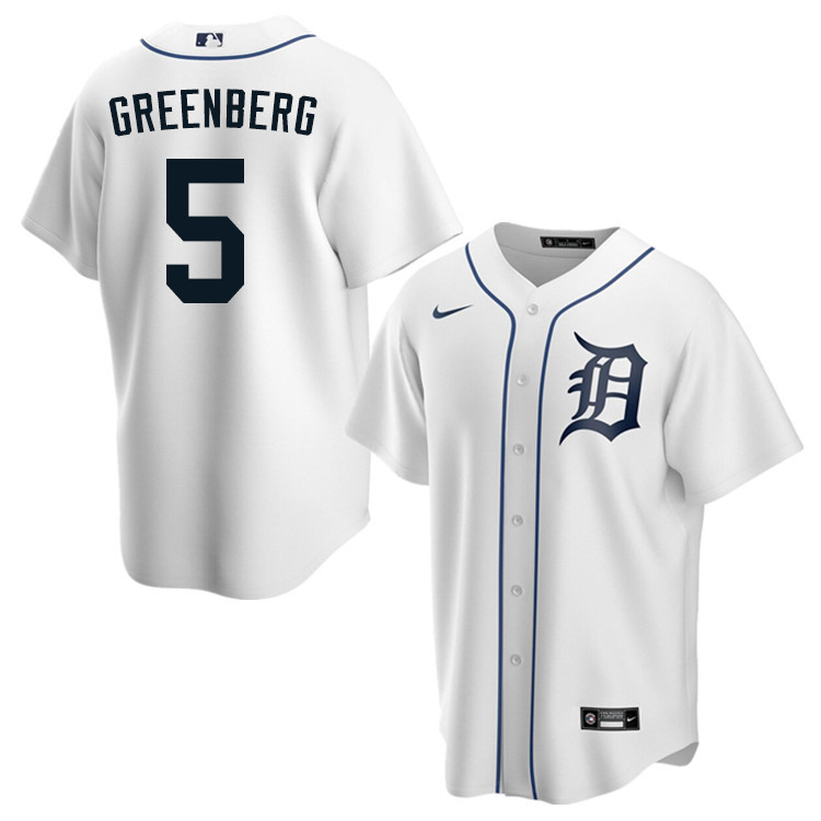 Nike Men #5 Hank Greenberg Detroit Tigers Baseball Jerseys Sale-White